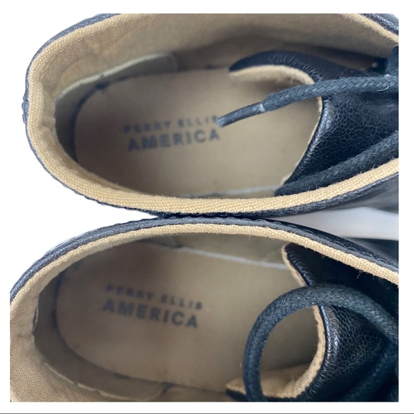 Perry Ellis America Chase Black Laceup Boots 6 - Picture 9 of 11